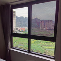 Ventanas Corredizas Modernas Personalizadas de Doble Acristalamiento de Aleación de Aluminio con Persianas para Uso Exterior en Hoteles y Salas de Estar