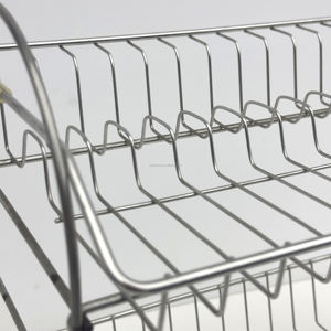 Escurridor de Acero Inoxidable de 2 Niveles para Cocina, Organizador del Hogar con Ranura para Tarjetas, Almacenamiento de Platos y Vajilla, Doble Capa - Product Image 5