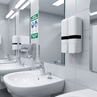 Distributeur de savon SAIGE en plastique ABS, distributeur manuel de savon liquide ou gel moderne, pour salle de bain et cuisine