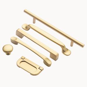 Multi Size Aluminum Alloy 96mm 128mm 192mm Matte <strong>Gold</strong> <strong>Drawer</strong> <strong>Pulls</strong> and Knobs Cabinet Handles for Custom Furniture Hardware - Product Image 4
