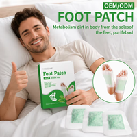 Conception d'emballage personnalisé, patch détoxifiant pour les pieds à base de vinaigre de bambou, patch pour les pieds au vinaigre de bambou pour la relaxation, à utiliser toute la nuit