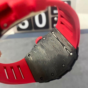 High-end luxury 3501 carbon fiber <b>mechanical</b> <b>watch</b>, barrel-shaped hollow blue dial, fashionable men's business sports <b>watch</b> - Product Image 5