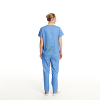 Ensemble de blouses médicales unisexes à col en V, uniformes médicaux à manches courtes et longues, blouses d'hôpital pour médecins et infirmières, vente en gros personnalisée