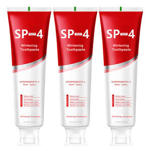 Dentifrice blanchissant probiotique SP4 pour l'élimination des taches et la mauvaise haleine, éclaircissant les dents, soin buccal sûr pour l'émail, 120g - Product Image 1