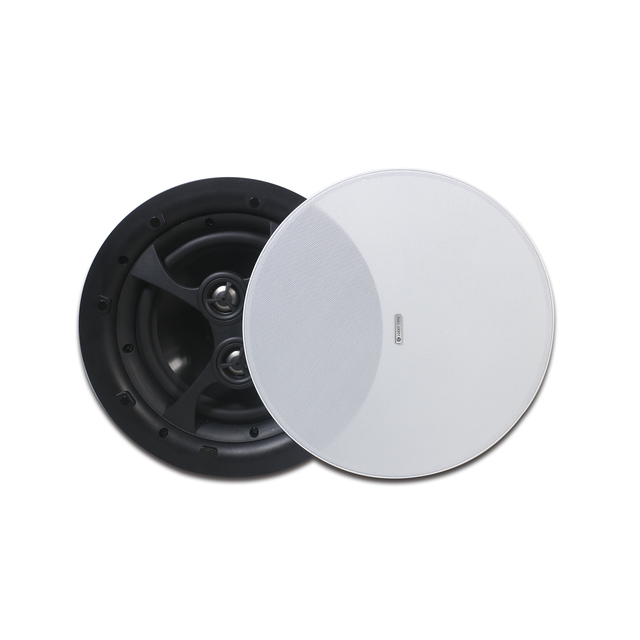T 8 Inches 2 Way Hotel Multi-room Home Audio Sound 8Ohm 80W Frameless Rimless Ceiling Speaker With Crossover