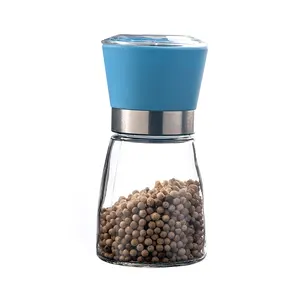 Kleurrijke Plastic Hoofd Zout En Peper Grinder Spice Mill Voor Koken