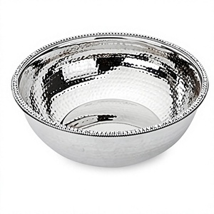 Bols martelés modernes en acier inoxydable, compatibles lave-vaisselle, design minimaliste, pour service alimentaire, bol classique - Product Image 2