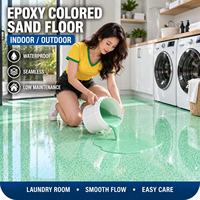 Revêtement et peinture liquides pour sols, résistants aux rayures, à base d'époxy et de sable coloré, pour décoration intérieure, colorés et durables, OEM