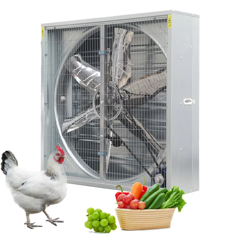 Ventilador de estufa para avicultura, martelo pesado, exaustor para refrigeração de gado, porcos e galinhas, indústria