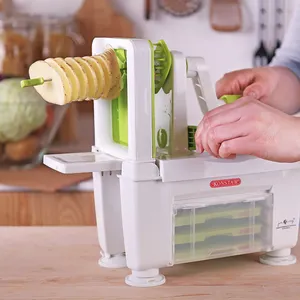 Opvouwbare Plantaardige Spiral Slicer 4 Blade Groente Spiralizer Handheld Spiraal Snijder