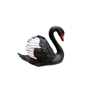 Fai da te casa delle bambole giocattolo in miniatura figurina animale simulato auto sabbia tavolo decorazione paesaggistica <span class=keywords><strong>cigno</strong></span> <span class=keywords><strong>nero</strong></span> - Product Image 2