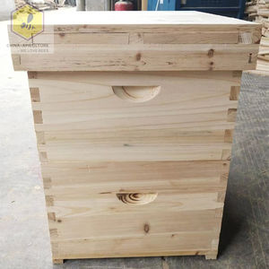 Perlebahan Alat 10 Frame Cemara Kayu Dua Tingkat <span class=keywords><strong>Langstroth</strong></span> Sarang Lebah dengan Atap Logam untuk Peternakan Lebah - Product Image 4