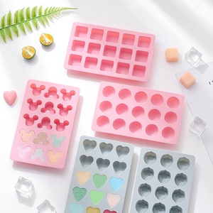 Großhandel herzförmige Silikon form 15 Hohlraum runde quadratische Silikon formen für Eiswürfel Gelatine Back bonbons - Product Image 4