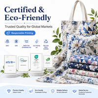 Nuevos estampados en tela Koshibo, tela de crepé de poliéster Koshibo suave y cómoda, estampados novedosos por yarda para vestidos de mujer