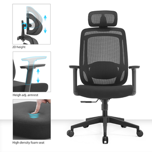 Silla ergonómica para sala de conferencias de oficina en casa, silla de personal de oficina con respaldo alto - Product Image 5