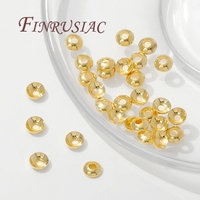 Lot de 100 pièces 4mm 5mm 18K plaqué or perles entretoises casquettes fabrication de bijoux résultats et composants pour Bracelets accessoires