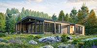 Haute qualité directement fabriqué prix usine maison maisons modulaires clé en main en acier léger mini maison de luxe préfabriquée