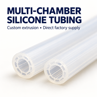 Tube en silicone extrudé multicouche personnalisé, tube profilé creux transparent, OEM ODM, fabrication chinoise et malaisienne, double usine de production
