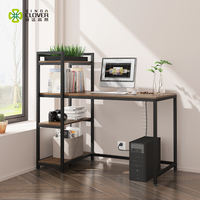 Table de travail convertible moderne, bureau avec structure métallique, garantie 10 ans pour usage commercial