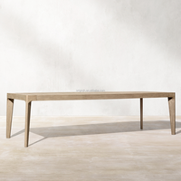 Ensemble Haut de Gamme Meilleurs Ventes Tables et Chaises de Repas pour Famille Mobilier d'Extérieur en Teck pour Patio