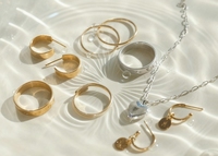 Boucles d'oreilles clous coquillage Loveher, design tendance et étanche avec logo, cadeau unisexe pour femme, bijoux de mode en argent 925 et laiton