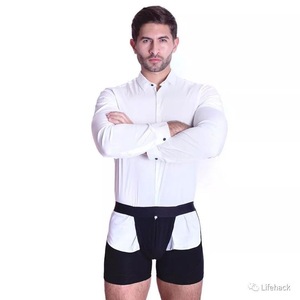 חדש תחוב גזעי החלקה תחתונים לגברים חולצה וחליפת עסקים בוקסר גברים תחתוני mens בגד גוף