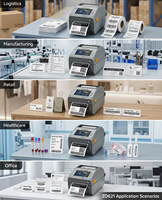 Zebra ZD621R UHF RFID Label Printer 300dpi Mesin Pengkodean Tag Transfer Termal EPC C1 Gen2 ISO 18000-6C Desktop WiFi