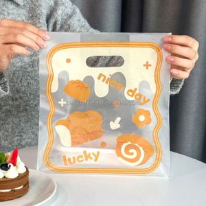 Bolsa de Plástico PE Gruesa Desechable, Transparente, con Fuelle Lateral, para Empacar Pasteles, Bocadillos, Sushi, Azúcar, Tamaño Personalizado - Product Image 3