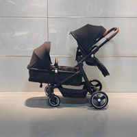 Poussette double, deux modèles, peut s'asseoir et se coucher, pliable, poussette double pour nouveau-né, poussette pour nouveau-né
