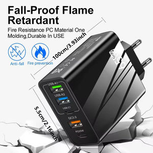 <span class=keywords><strong>Chargeur</strong></span> mural USB-C 65W à 5 ports <span class=keywords><strong>pour</strong></span> <span class=keywords><strong>iPhone</strong></span> 17 16 15 14 13 12 <span class=keywords><strong>11</strong></span> <span class=keywords><strong>Pro</strong></span> <span class=keywords><strong>Max</strong></span>, Xiaomi, Samsung – Compatible UE, États-Unis, Royaume-Uni - Product Image 2