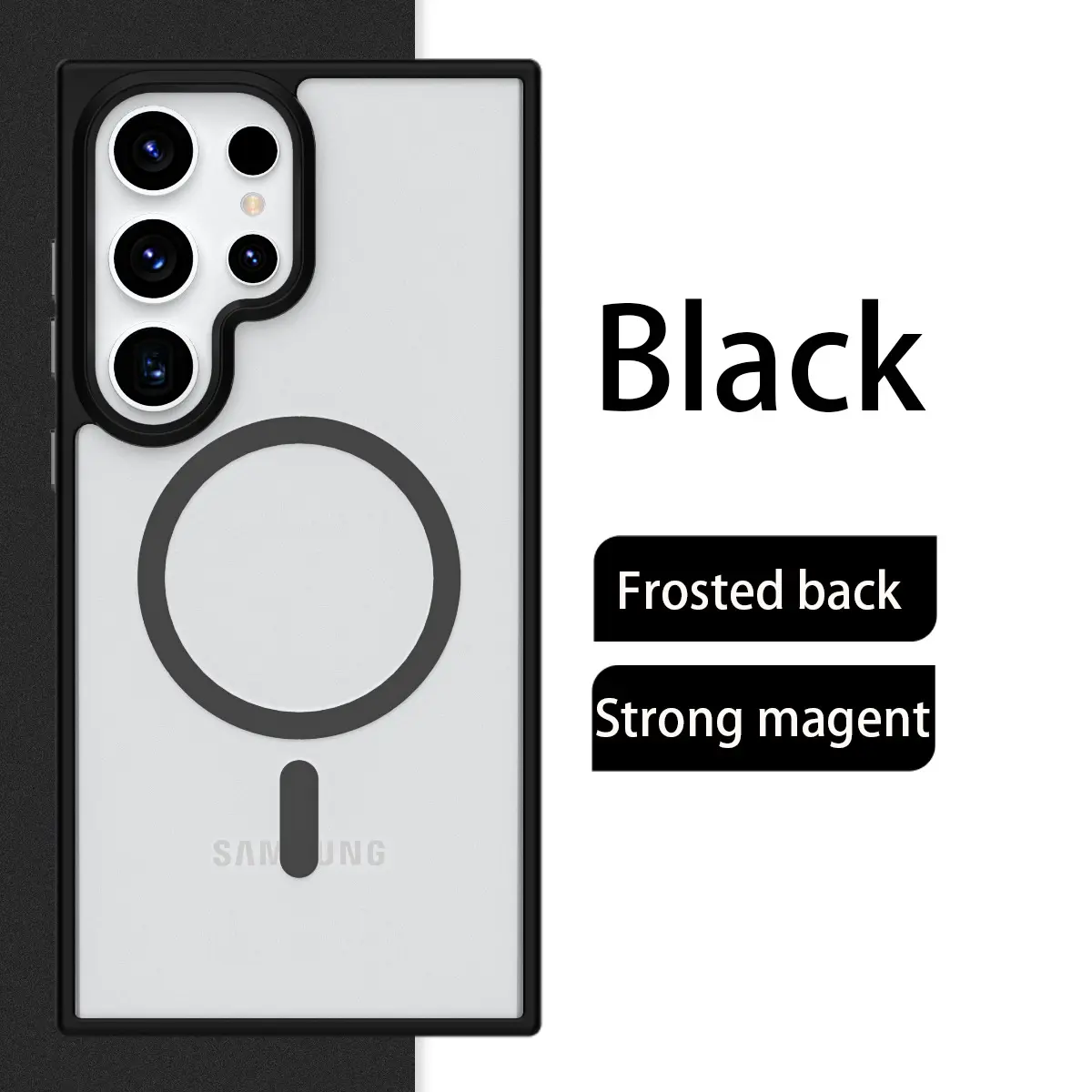 Capa para celular ultra fosca para Samsung Galaxy S24 S23 S22 iPhone 15 14 pro max Hard PC translúcido magnético capa para celular