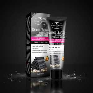 Exfoliante y blanqueador de piel, Gel exfoliante de carbón vegetal con etiqueta privada - Product Image 1