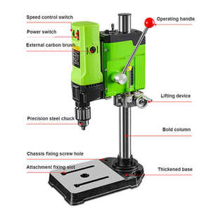 <span class=keywords><strong>Taladro</strong></span> <span class=keywords><strong>de</strong></span> Banco Vertical <span class=keywords><strong>de</strong></span> Velocidad Variable y Múltiples Ejes, Potente, para Goma, Vidrio, Metal, Madera y Plástico, 1050W - Product Image 2