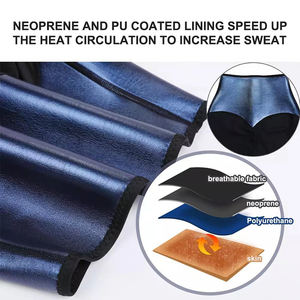 Entrenador de cintura para mujer, pantalones de Sauna para el sudor, cintura alta, pérdida de peso, pantalones adelgazantes, Control de levantamiento de cadera, moldeador de cuerpo, quema de grasa - Product Image 5