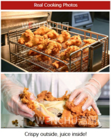 Freidora Eléctrica a Presión de 25L para Restaurante de Comida Rápida KFC, Máquina para Papas Fritas y Pollo Frito