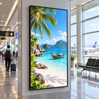 Kotak Lampu Poster LED Backlit Komersial dengan Bingkai Display Dinding Tarik untuk Iklan di Pusat Perbelanjaan dan Bandara