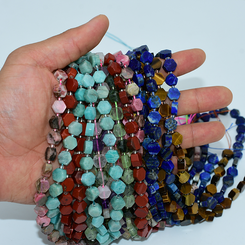 Wholesale DIY Jewelry Making Natural Tiger Eye Apatite Lapis Amethyst Crystal Rice 9*5mm Black Stone DIY Jewelry