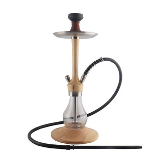 Elegante Cachimba de Madera <span class=keywords><strong>KAYA</strong></span> con Base de Vidrio, Ideal para Regalo, Fiestas, Salones de Cachimba, Bares, Restaurantes, Cafeterías, Clubes y Fumadores de Shisha - Product Image 3