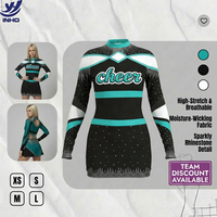 Tenue de cheerleading professionnelle pour la compétition, en spandex extensible léger, anti-humidité, personnalisable, marque Inho
