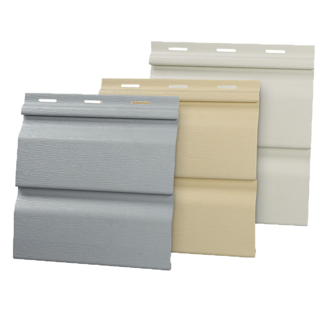 PVC Cheap Vintage Cream Color Vinyl Siding Exterior Wall Board Panel Modern House Installation