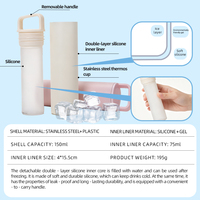 Nouvelle Arrivée Bingzhen – Bouteille Isotherme Portable pour Boissons Chaudes et Froides, Type Compresses Magiques Coréennes et Japonaises