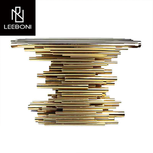 Hotel Lobby Furniture Decoration Design <strong>Table</strong> Metal Brass <strong>Mirror</strong> <strong>Console</strong> Hallway Stainless Steel <strong>Console</strong> <strong>Table</strong> - Product Image 5