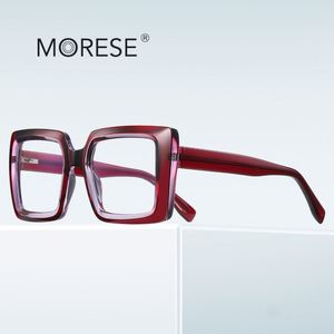 XINLI2170 Monturas Ópticas TR90 Rojas para Mujer, Gafas de Forma Cuadrada Grande con Lentes con Bloqueo de Luz Azul para Leer y Usar el Ordenador - Product Image 1