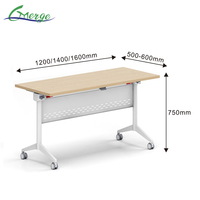 Fabricant chinois de tables de conférence pliantes modernes en métal, bureau mobile pour école