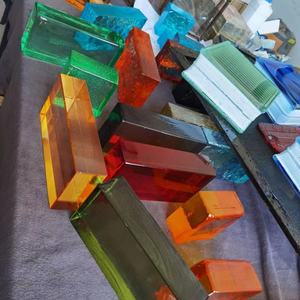 LZX dekorasi bentuk persegi panjang kaca padat blok bata hijau Polandia diskon besar untuk luar ruangan ruang tamu kamar mandi Entry Gym - Product Image 6