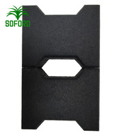 Dalles de pavage en caoutchouc pour extérieur, emboîtables, en forme d'os de chien, épaisseur 45 mm, pour allées, pas chères, produit en gazon artificiel