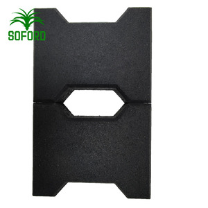 Dalles de pavage en caoutchouc pour extérieur, emboîtables, en forme d'os de chien, épaisseur 45 mm, pour allées, <span class=keywords><strong>pas</strong></span> chères, produit en gazon artificiel - Product Image 4