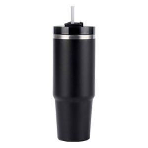 Gobelet de voyage isotherme en acier inoxydable de 30 oz, tasse à café pour véhicule avec paille, poignée et base antidérapante - Product Image 5