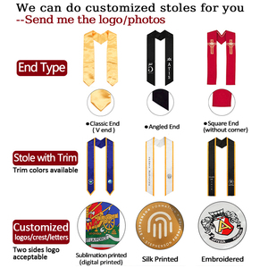 60 "وشاح تخرج من الساتان الأبيض سرق التسامي الفراغات التخرج الجامعي - Product Image 6