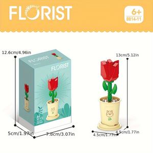 Juguete <span class=keywords><strong>de</strong></span> Bloques <span class=keywords><strong>de</strong></span> Construcción <span class=keywords><strong>de</strong></span> Flores Compatible con Maceta <span class=keywords><strong>de</strong></span> Flores Eternas, Decoración para Niñas, Regalo <span class=keywords><strong>de</strong></span> San Valentín, Flor <span class=keywords><strong>de</strong></span> Mosaico - Product Image 4